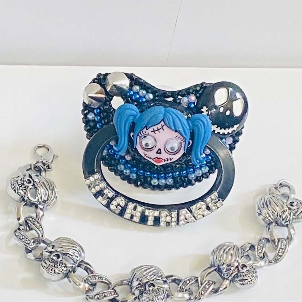 Custom Adult Pacifier and Bracelet Gift Set